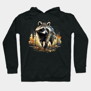 Geometric Raccoon Hoodie